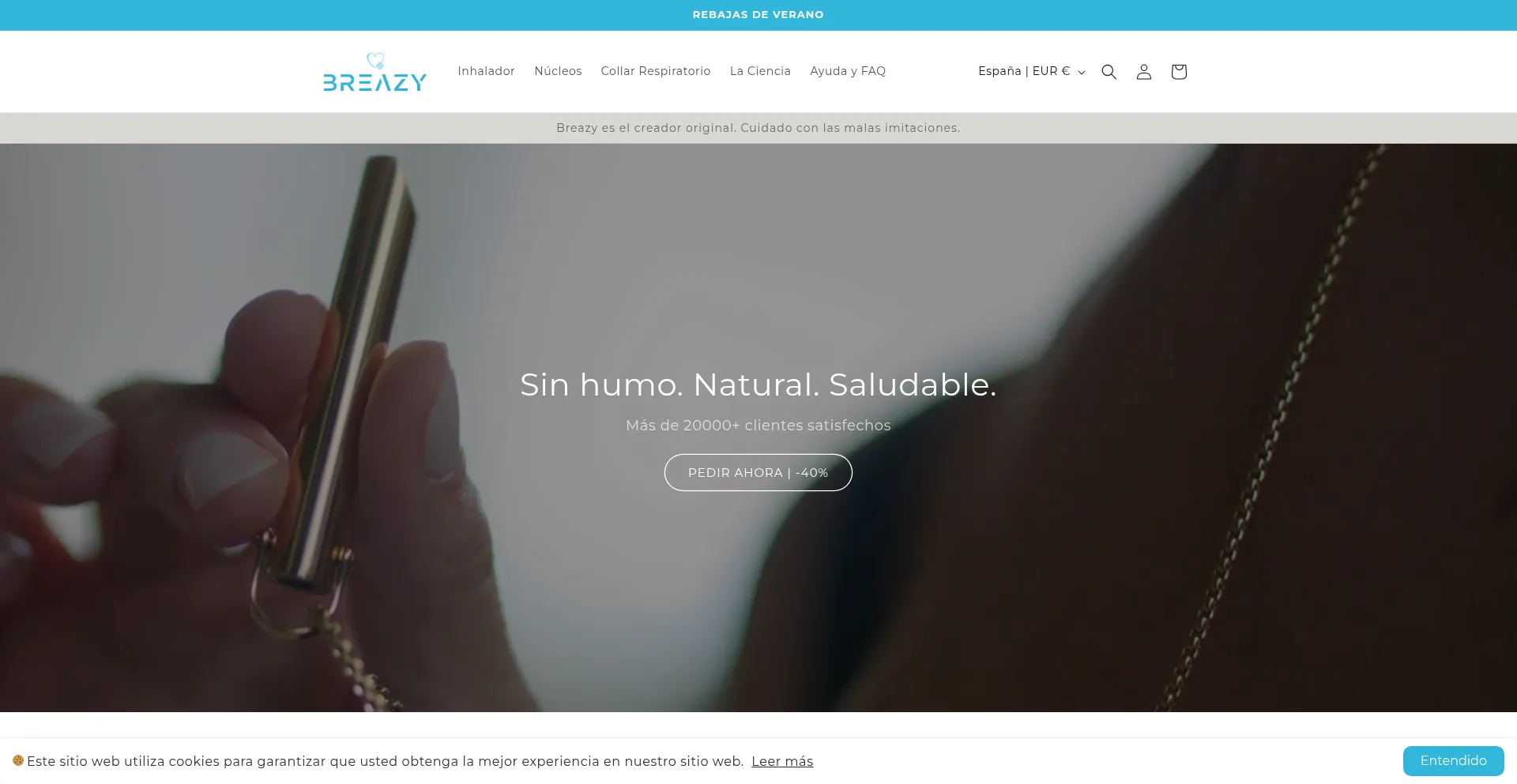 Website screenshot of Airbreazy.com