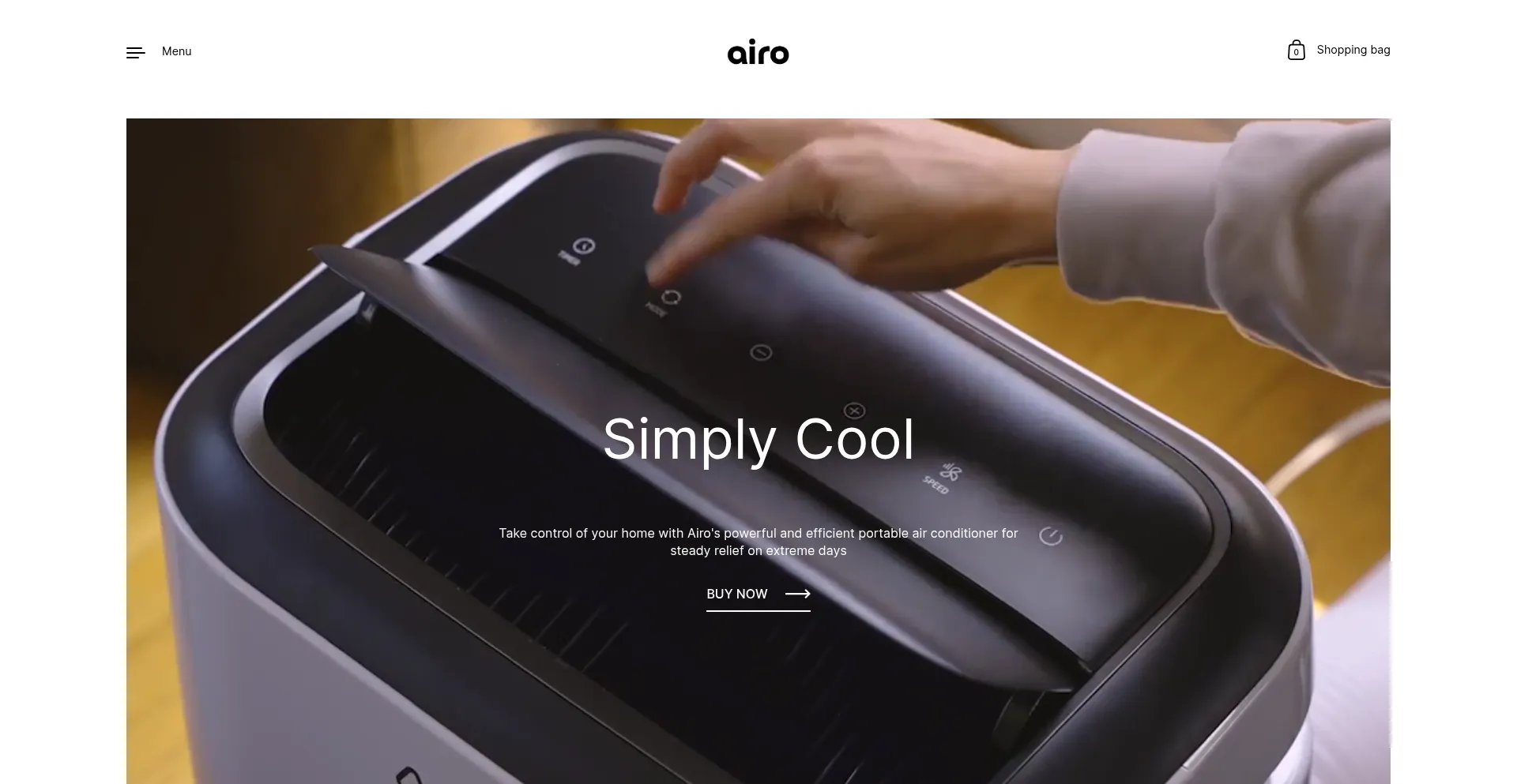 Website screenshot of Airocomfort.com