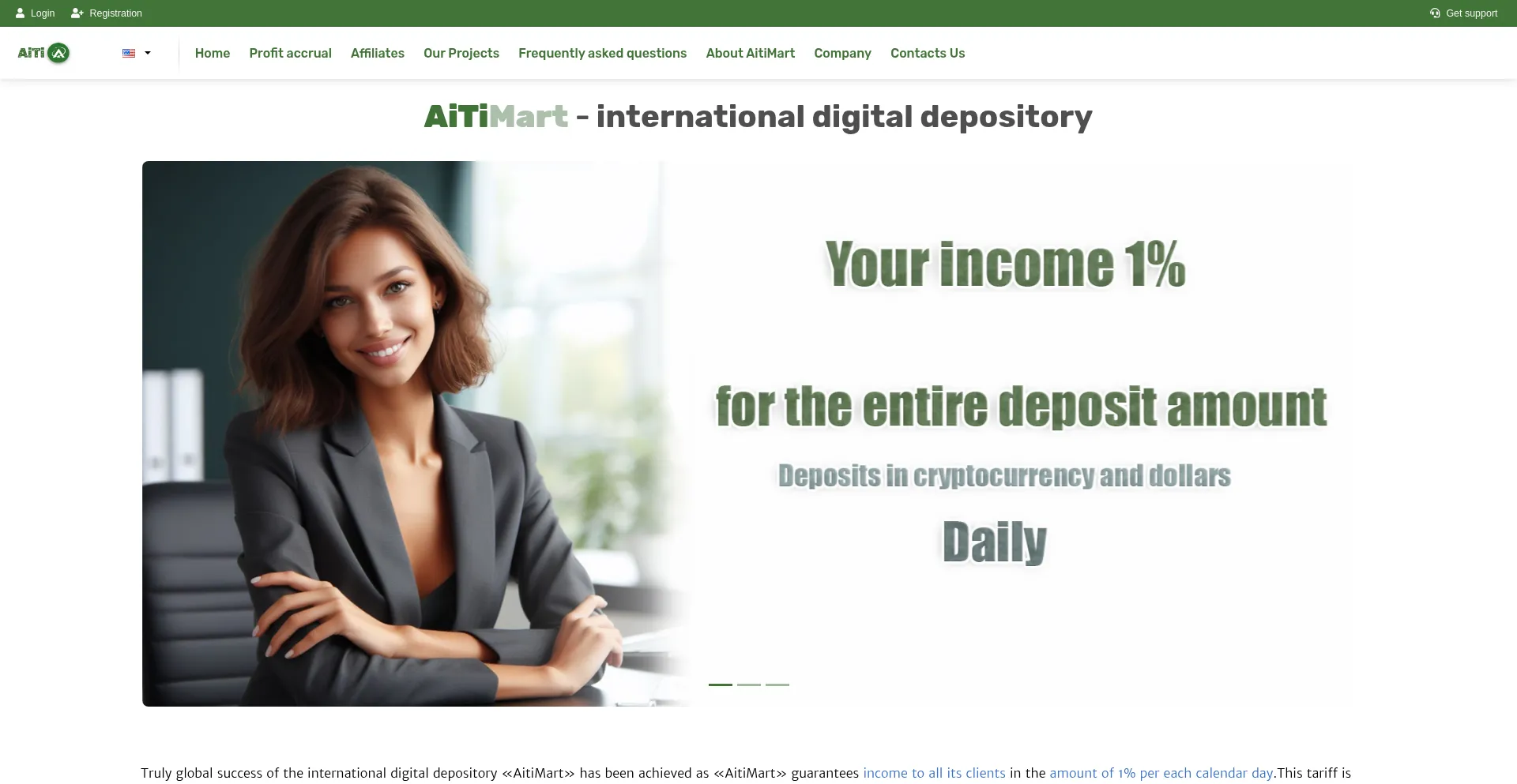 Website screenshot of Aitimart.net