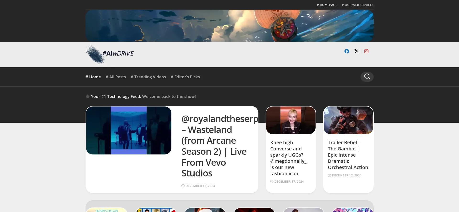 Website screenshot of Aiwdrive.com