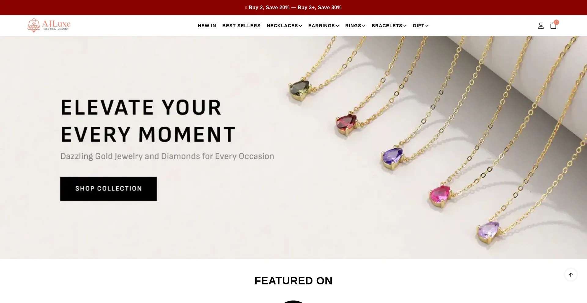 Website screenshot of Ajluxe.com