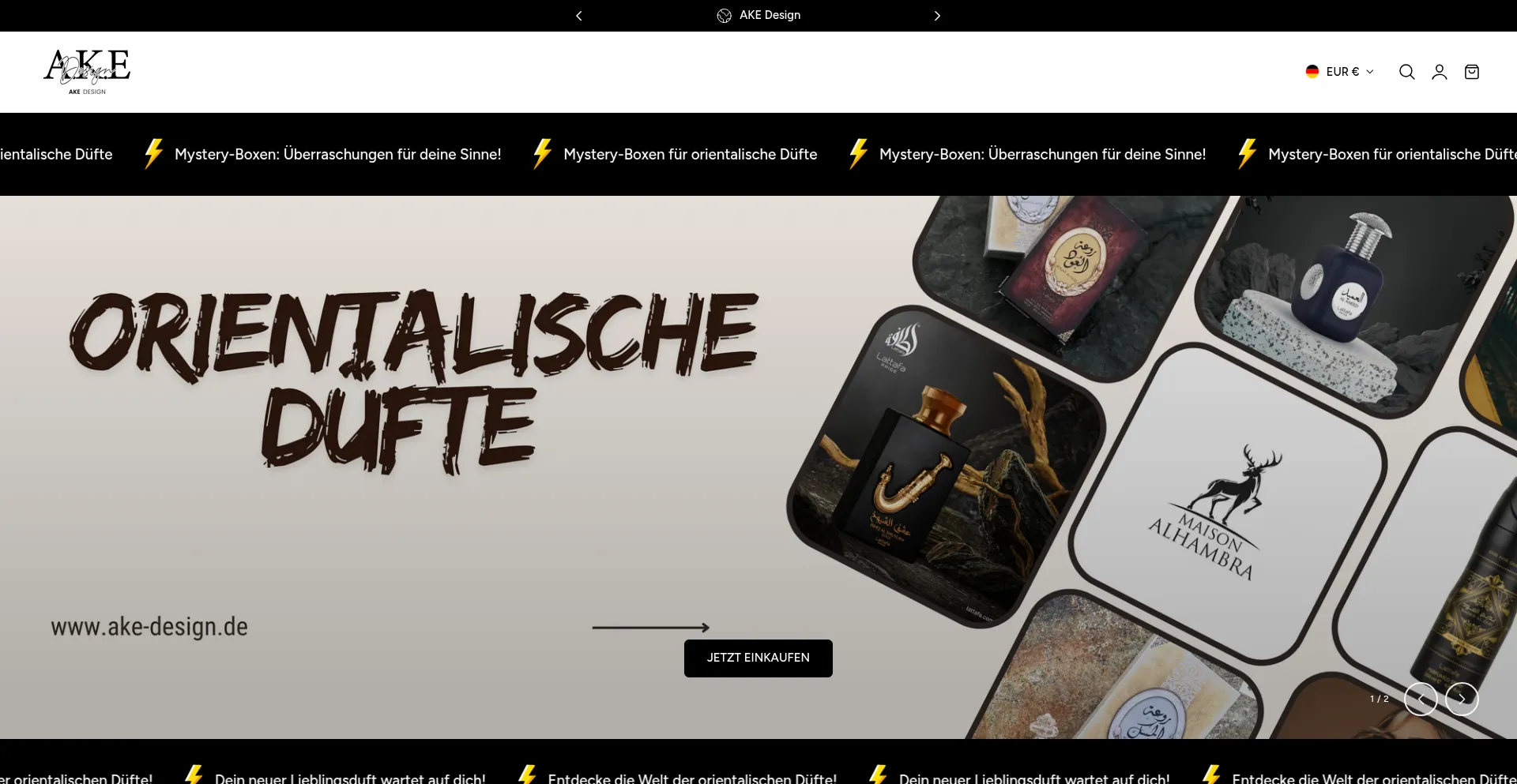 Website screenshot of Ake-design.de