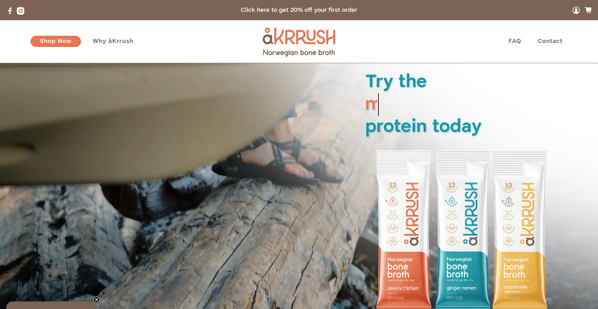 Website screenshot of Akrrush.com