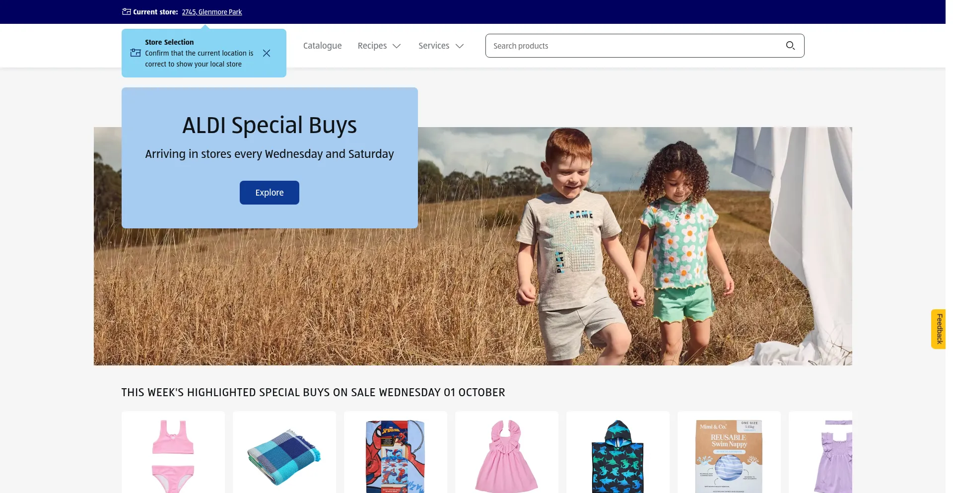 Aldi.com.au Screenshot