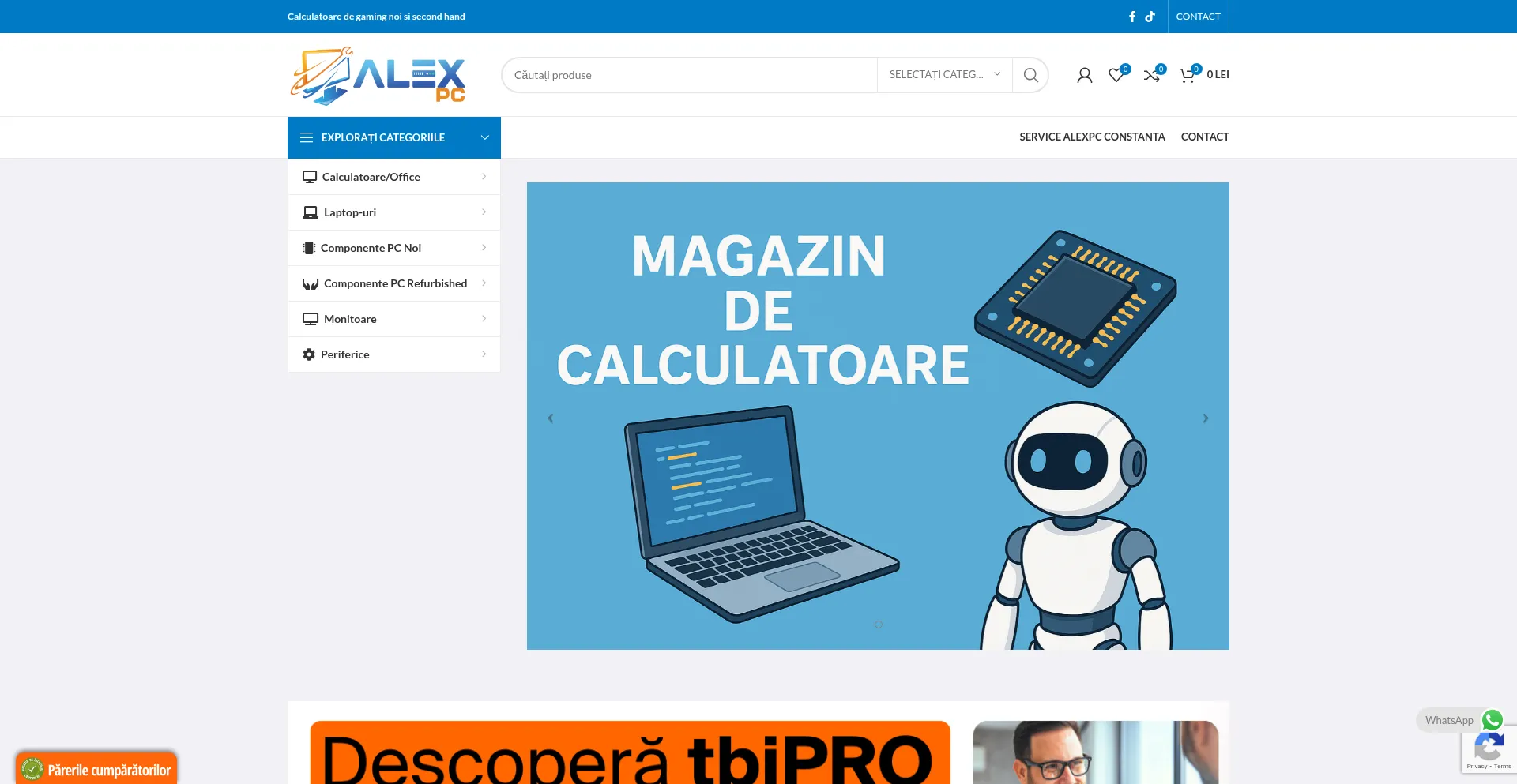 Website screenshot of Alexpc.ro