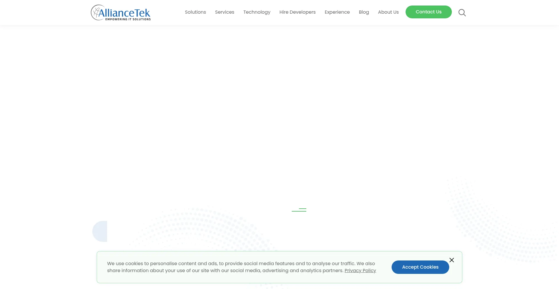 Website screenshot of Alliancetek.com