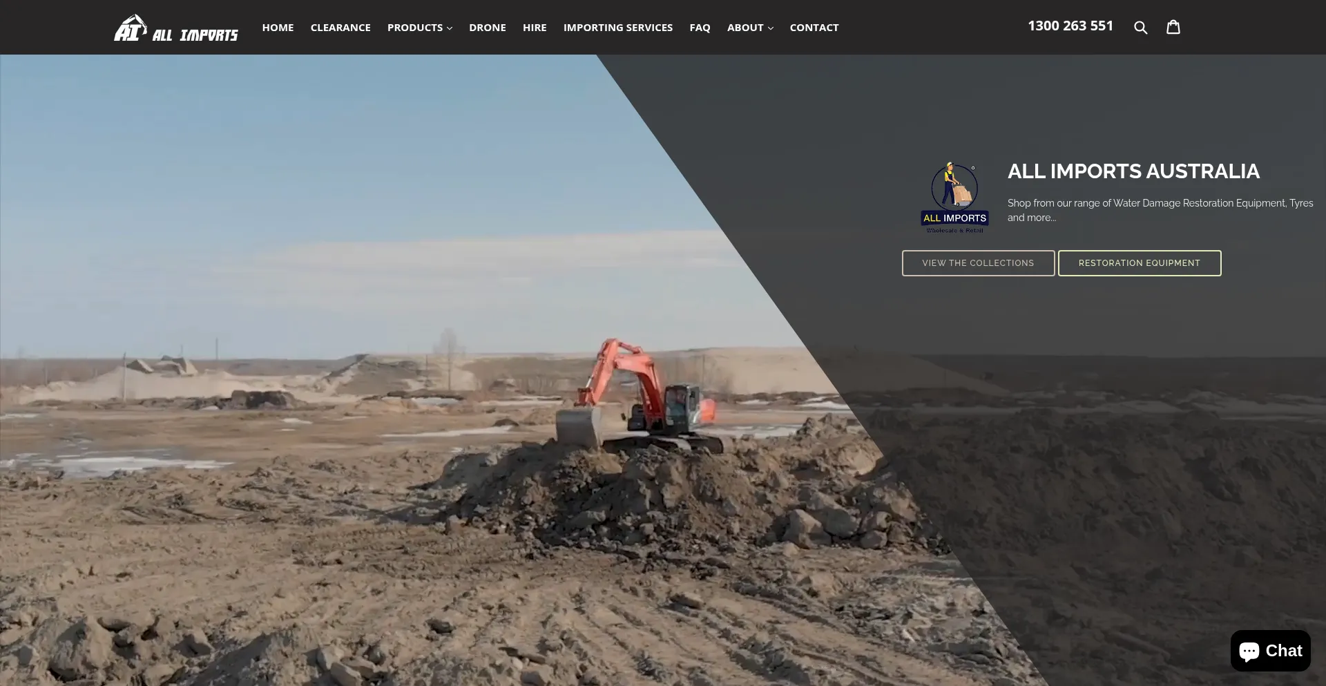 Website screenshot of Allimports.com.au