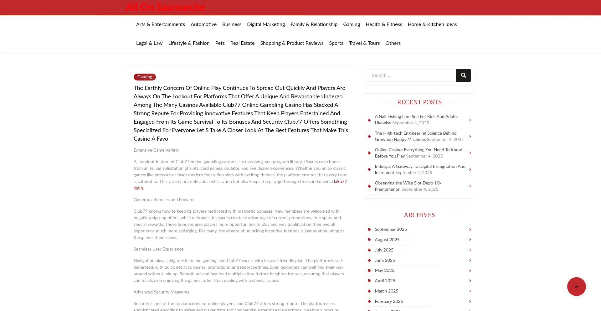 Website screenshot of Allonsaumarche.com