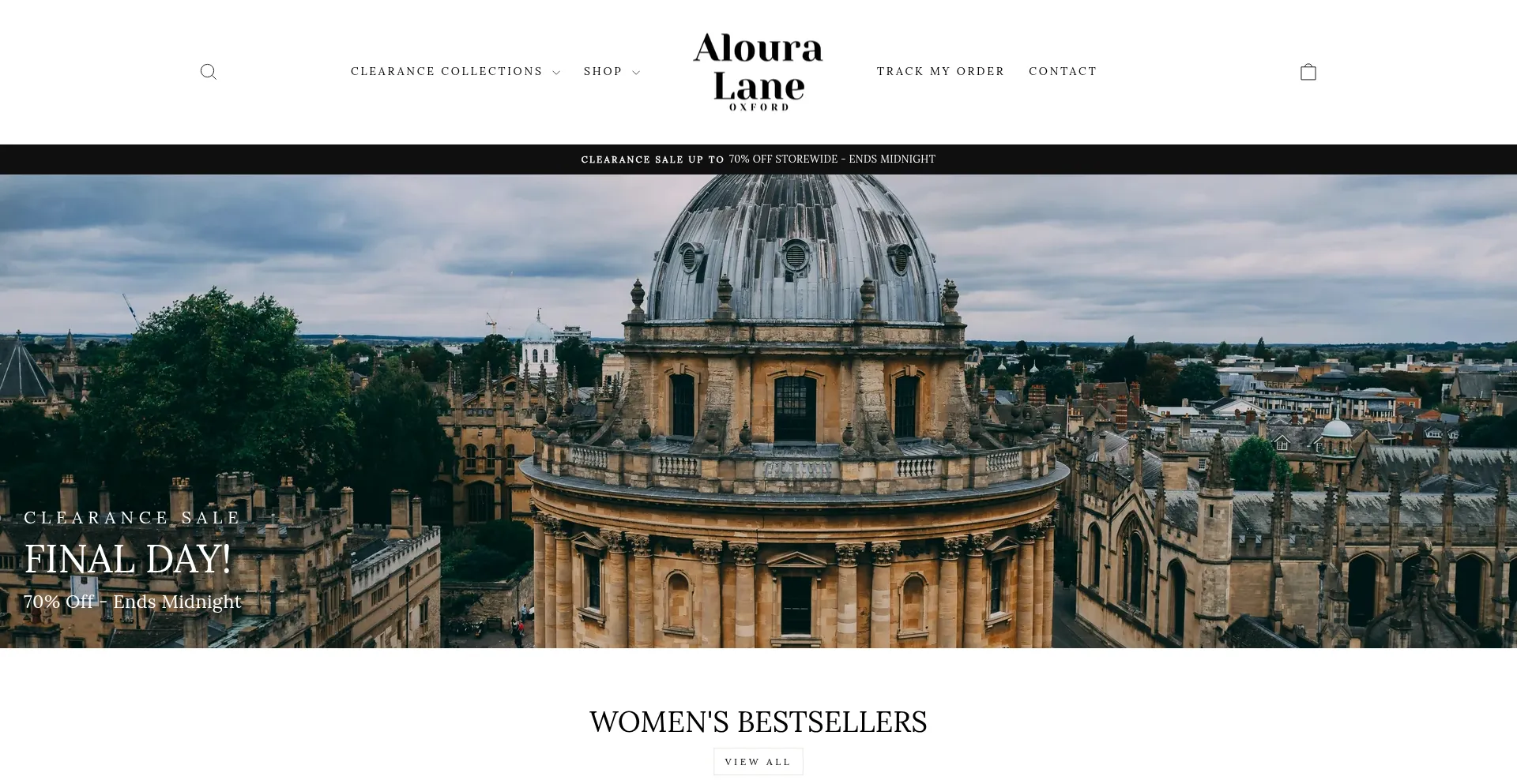 Website screenshot of Alouralane.com