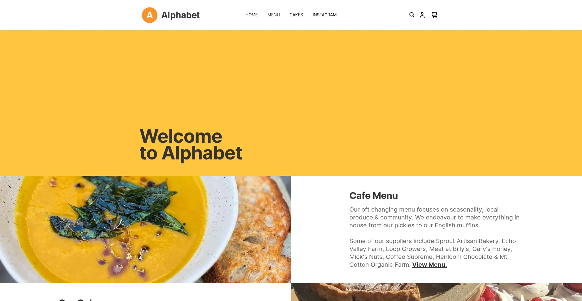 Website screenshot of Alphabetcafe.com.au