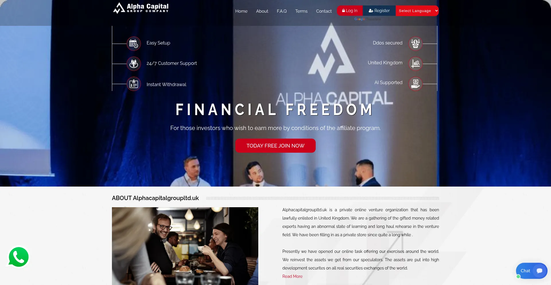 Alphacapitalgroupltd.uk é Seguro e Confiável?