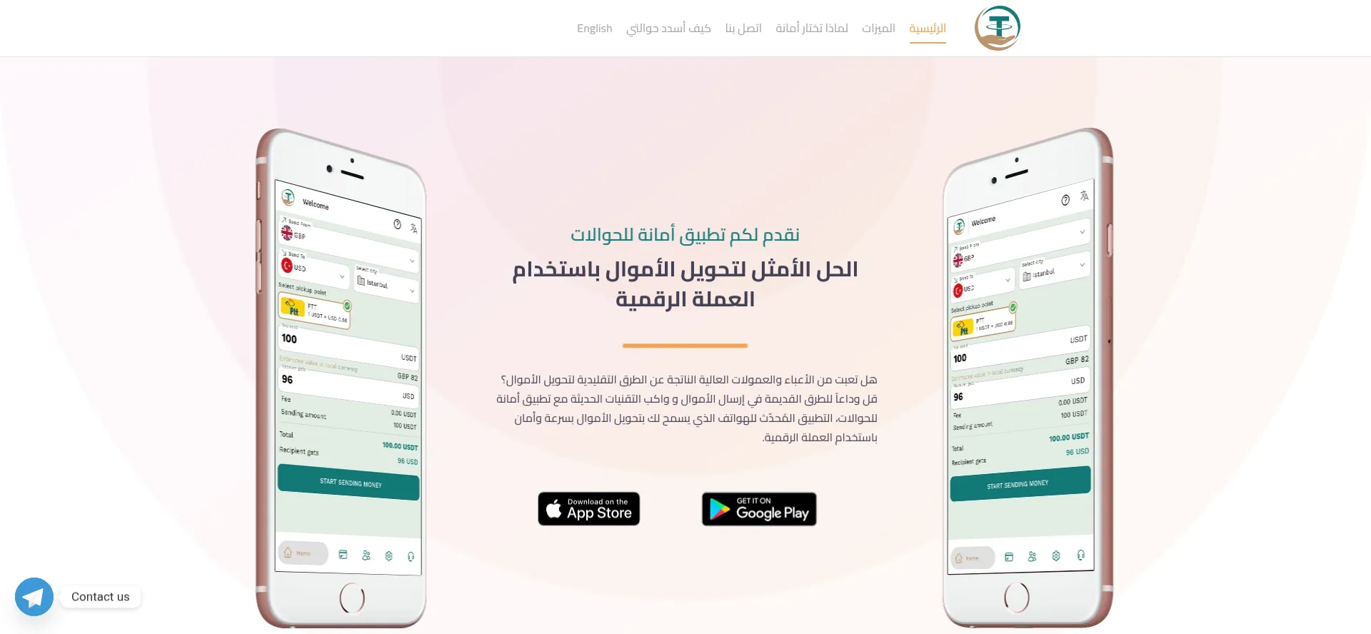 Website screenshot of Amanasend.com