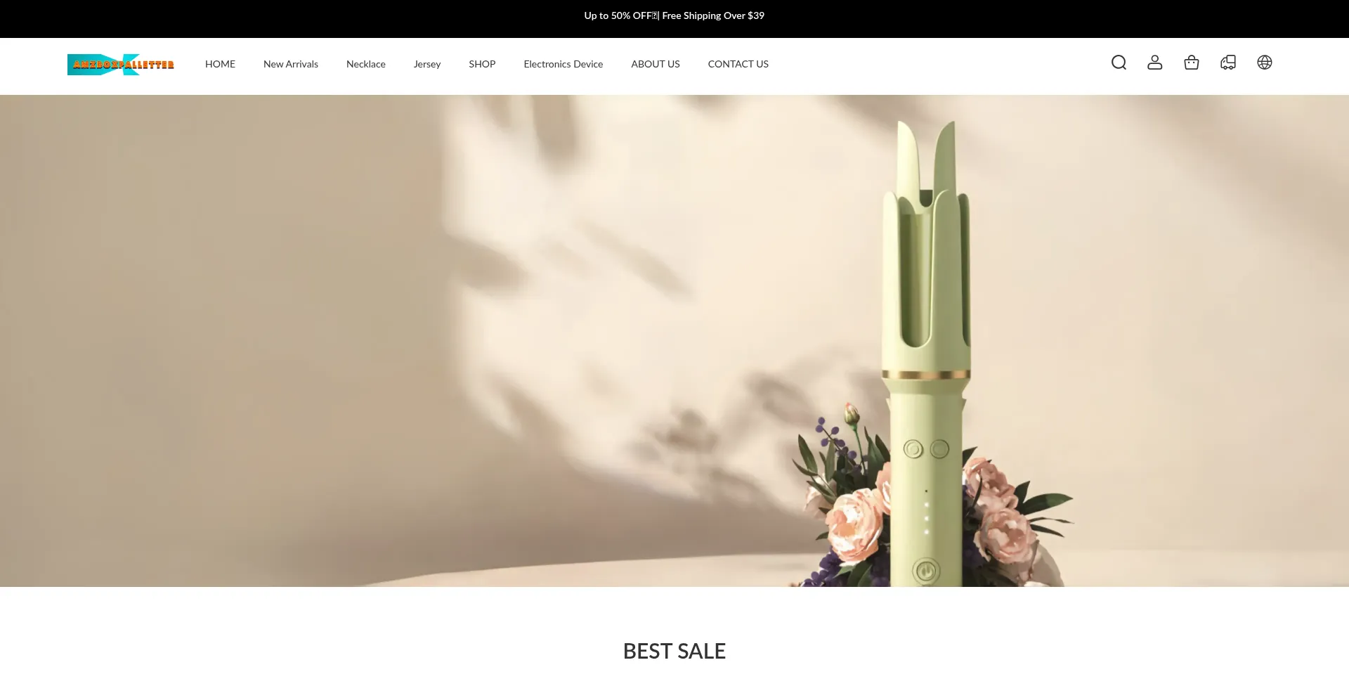 Website screenshot of Amazonspallet.com