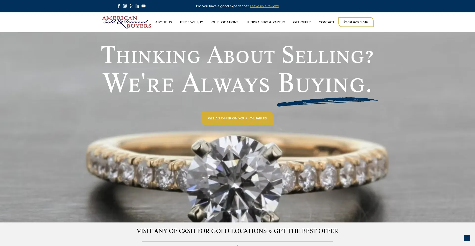 Website screenshot of Americancash4gold.com