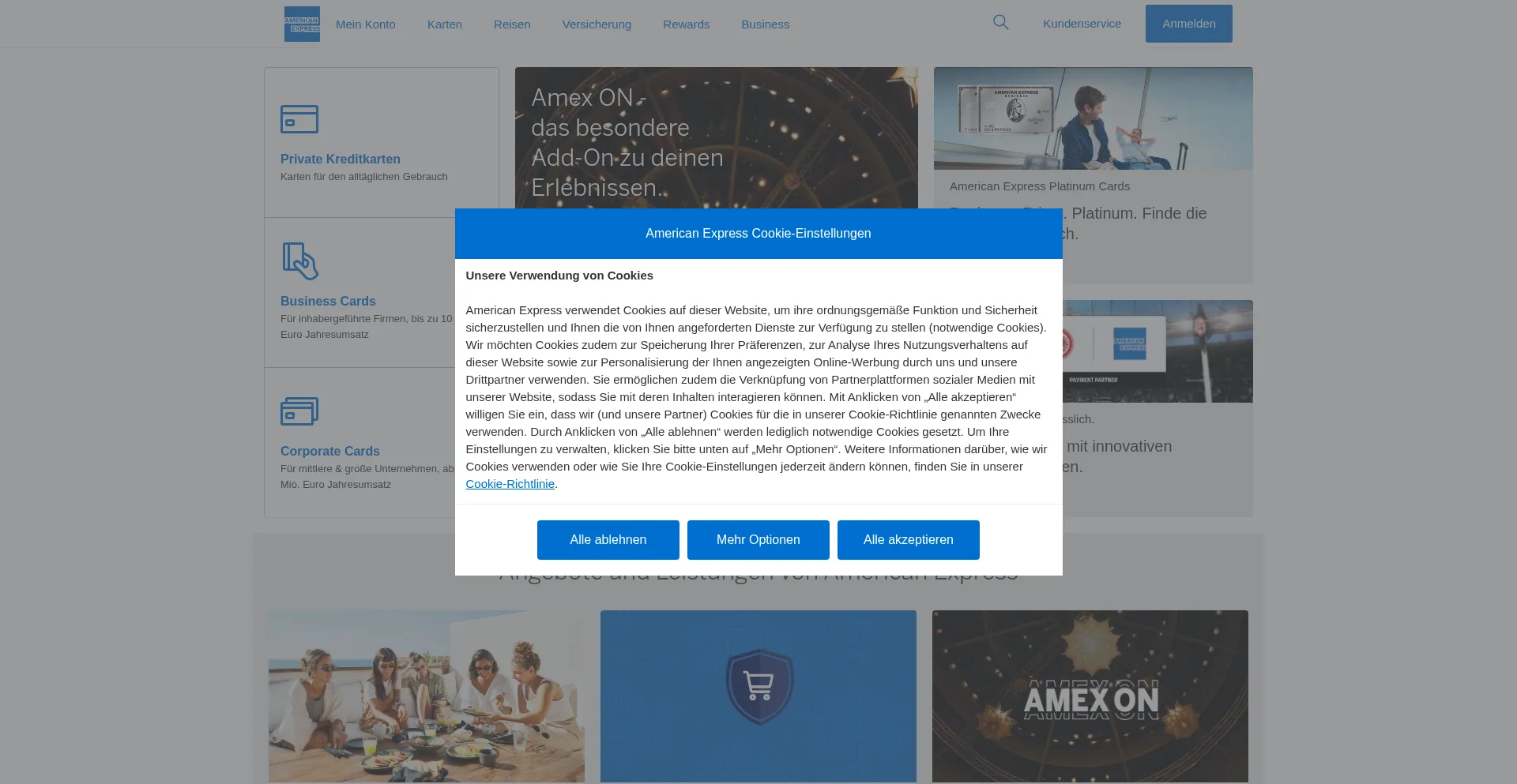 Amex.de Screenshot