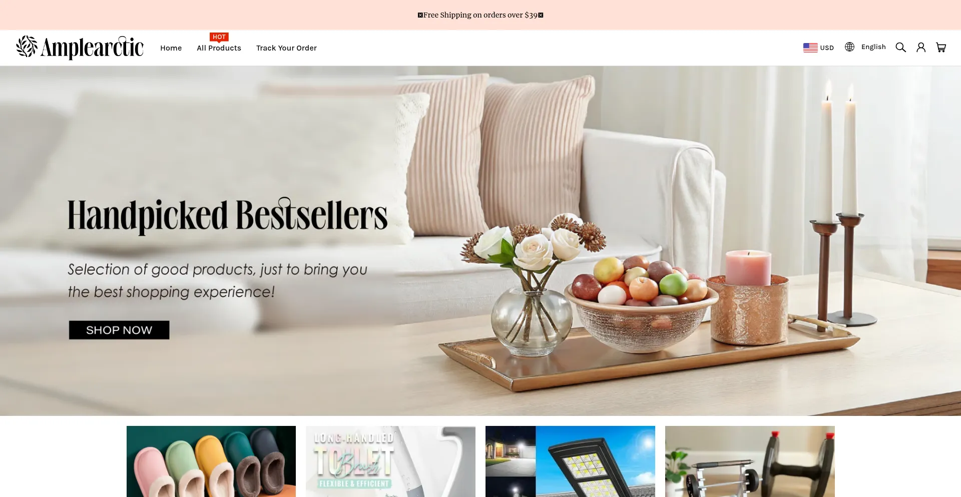 Website screenshot of Amplearctic.com