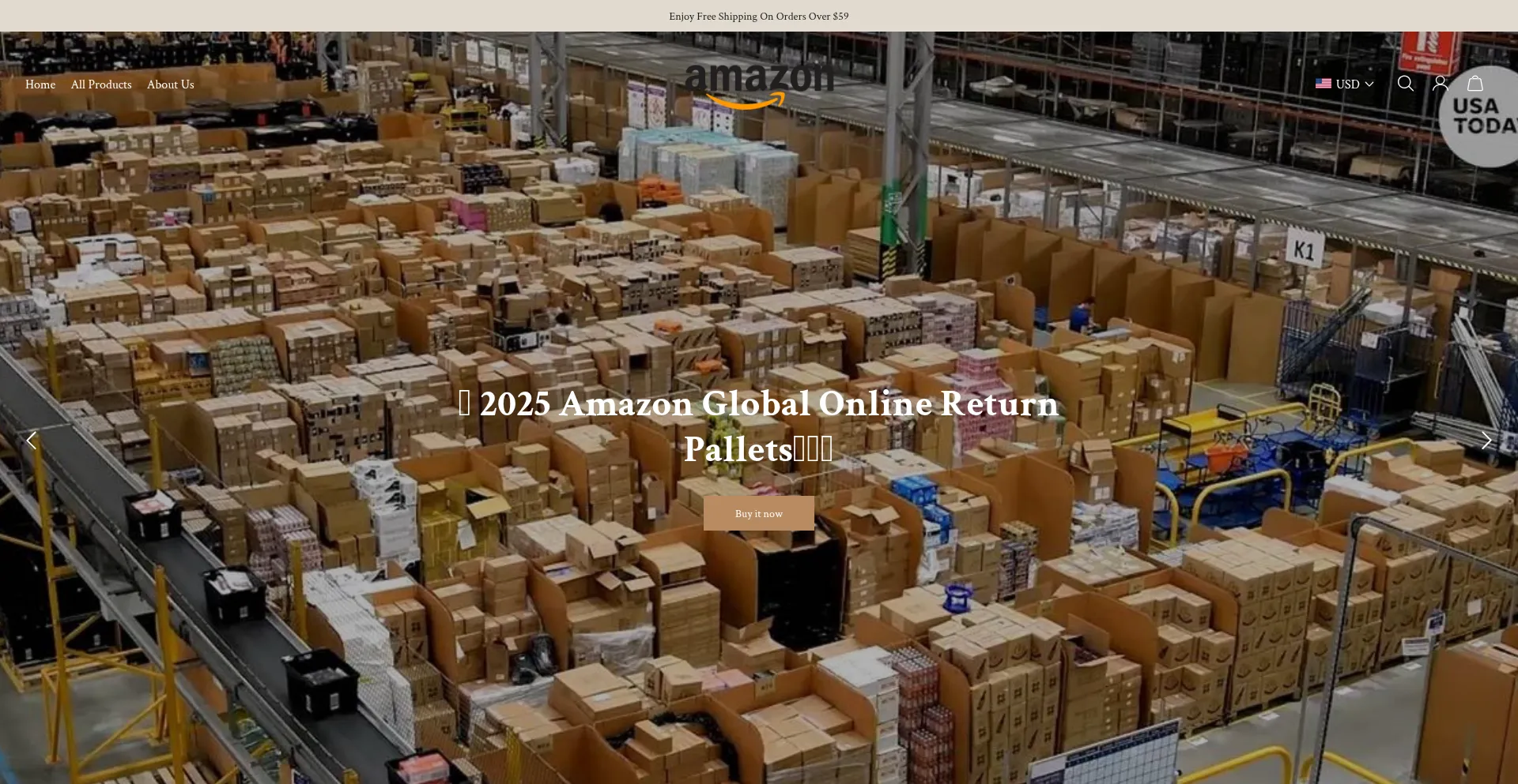Website screenshot of Amzboxcenter.com