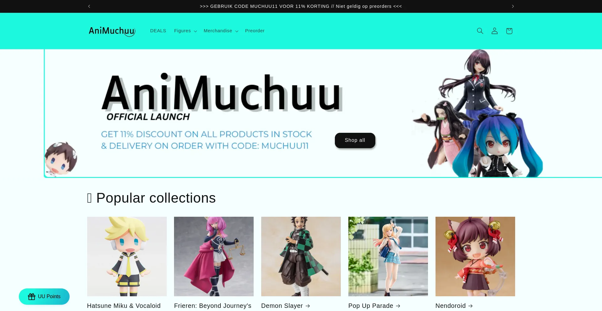 Website screenshot of Animuchuu.nl