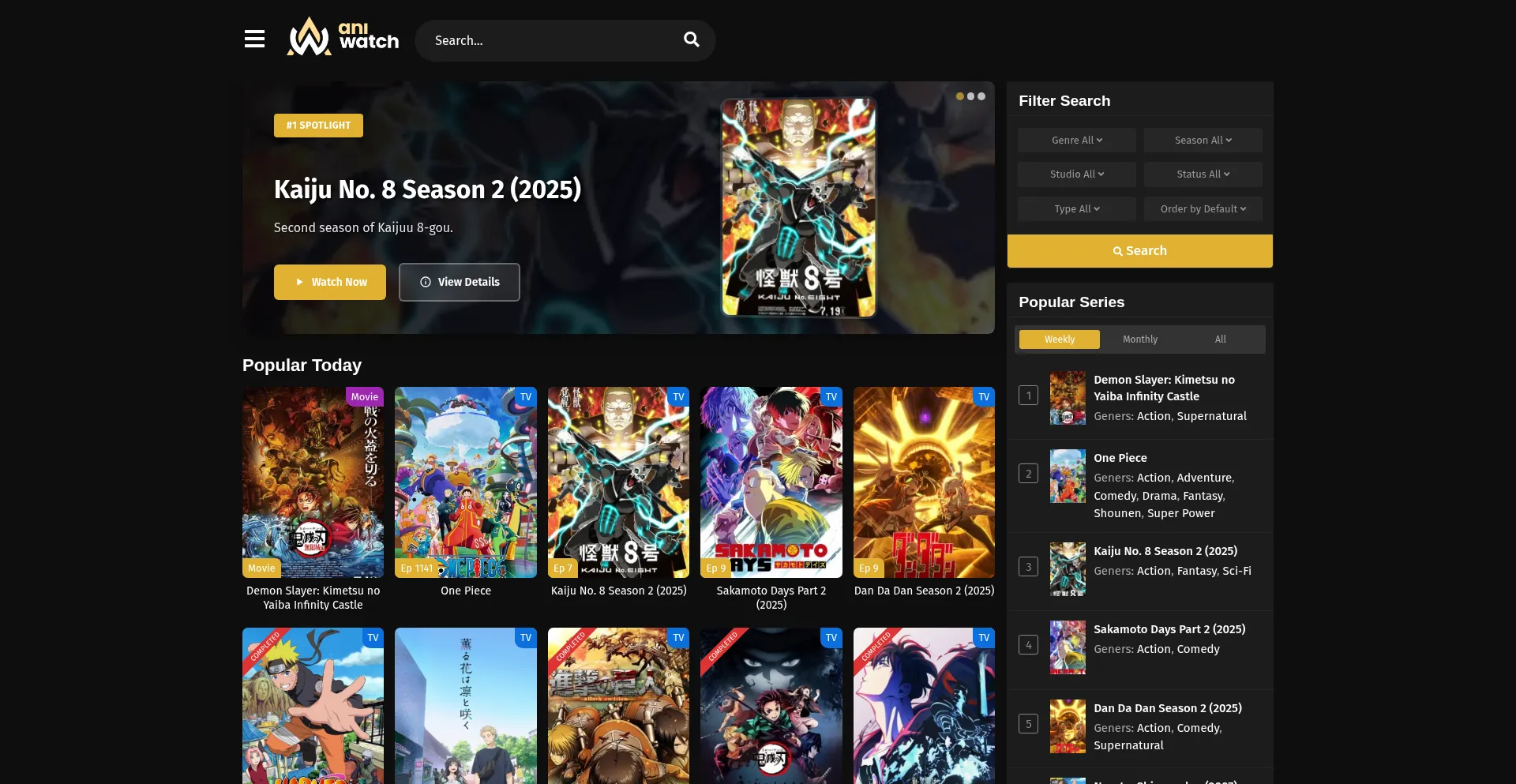 Website screenshot of Aniwatch.com.ro