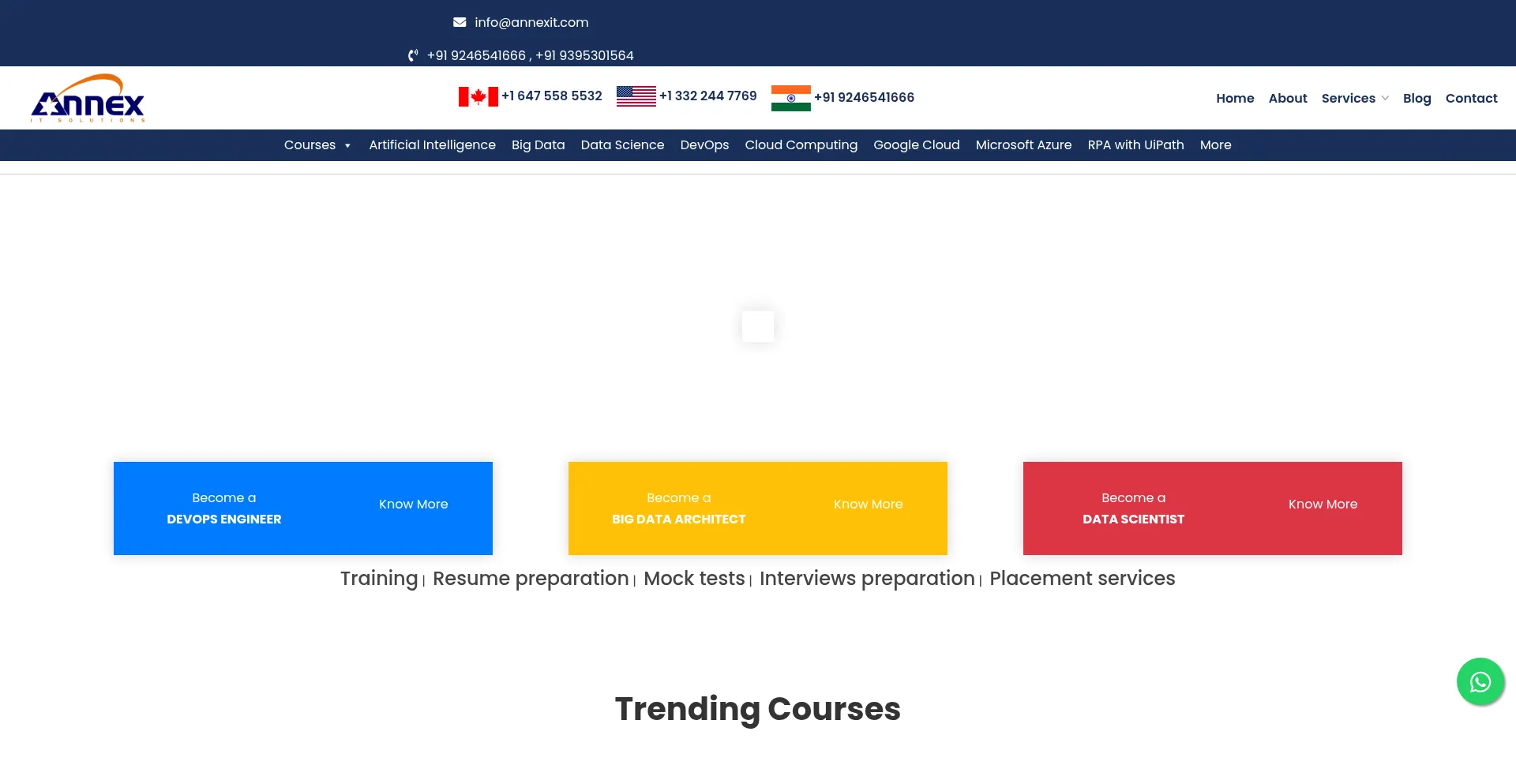 Website screenshot of Annexit.com