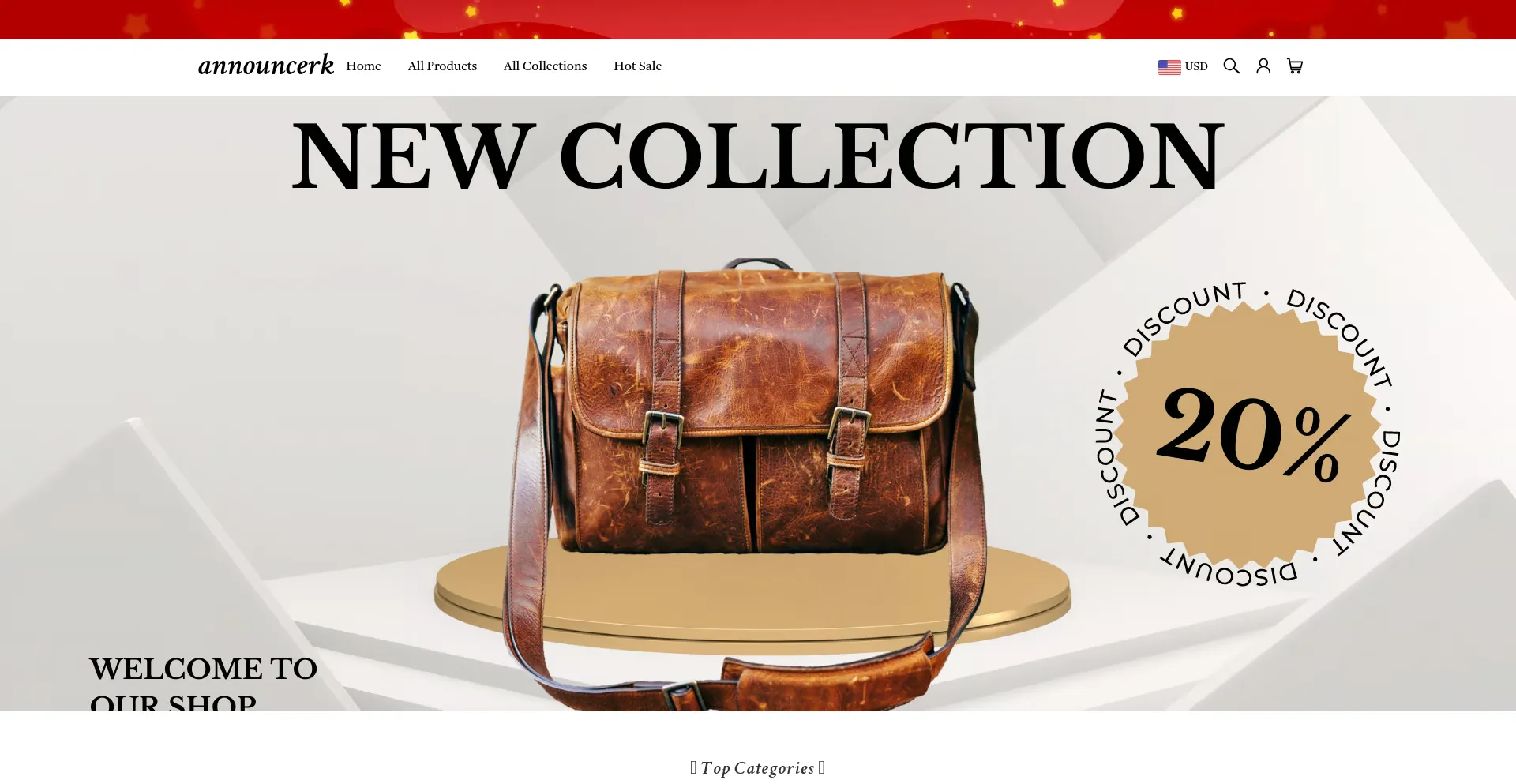Website screenshot of Announcerk.com
