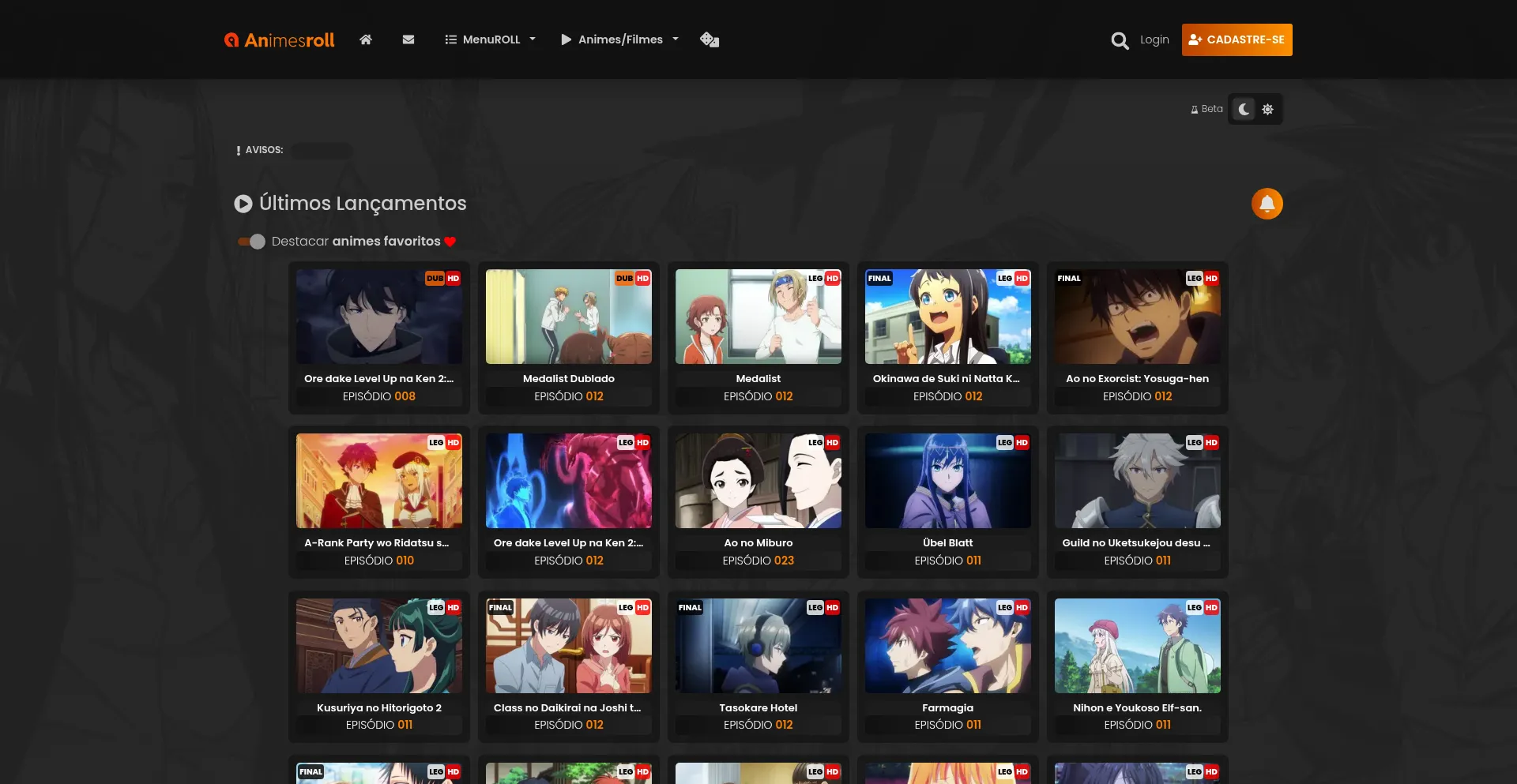 Website screenshot of Anroll.net