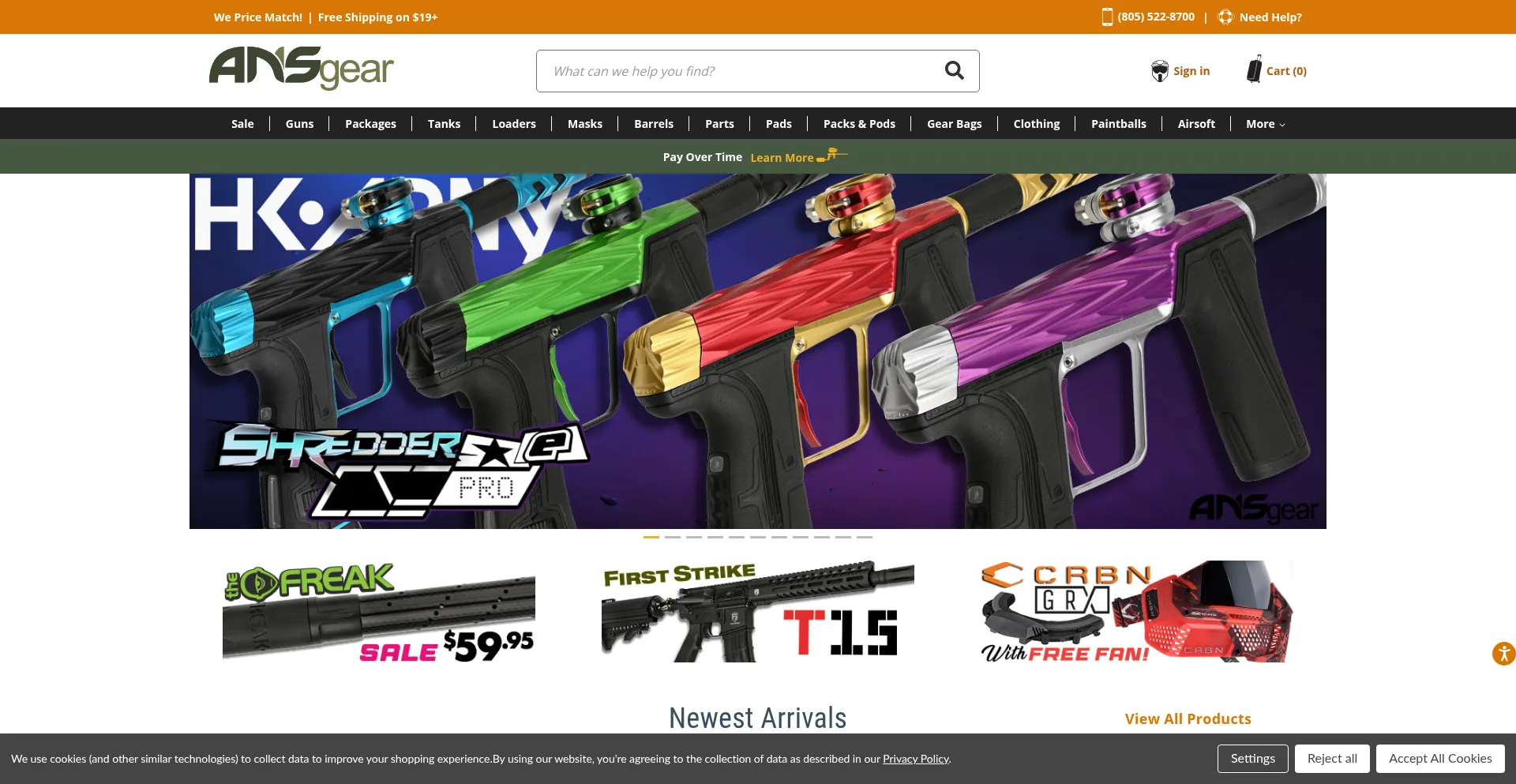 Ansgear.com Screenshot