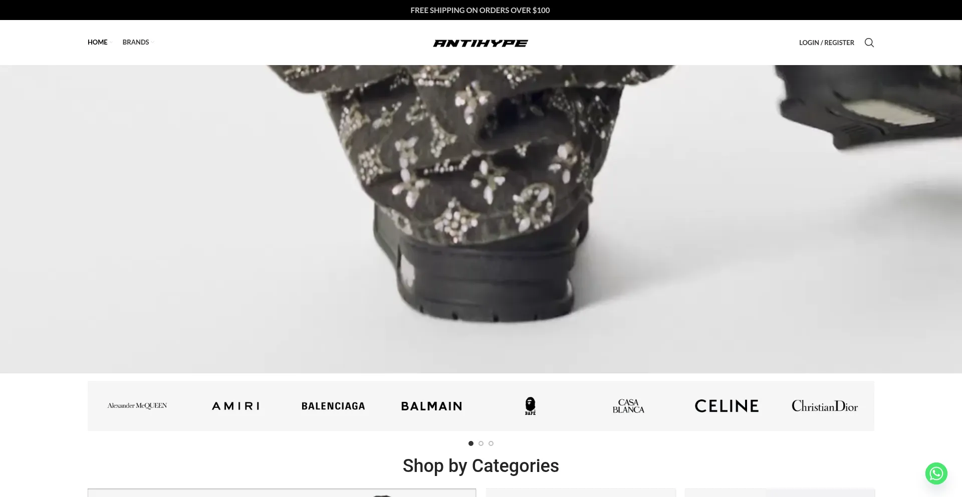 Website screenshot of Antihype.club