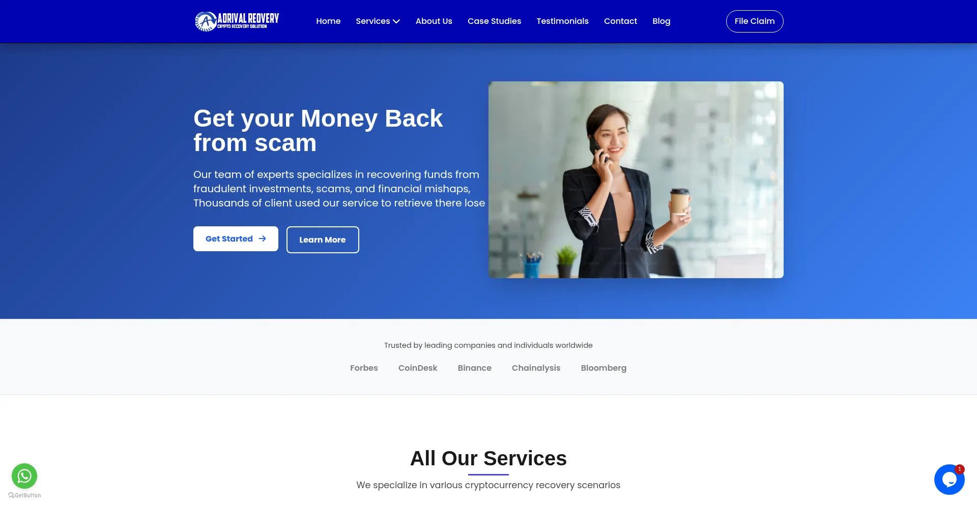 Website screenshot of Aorival.com