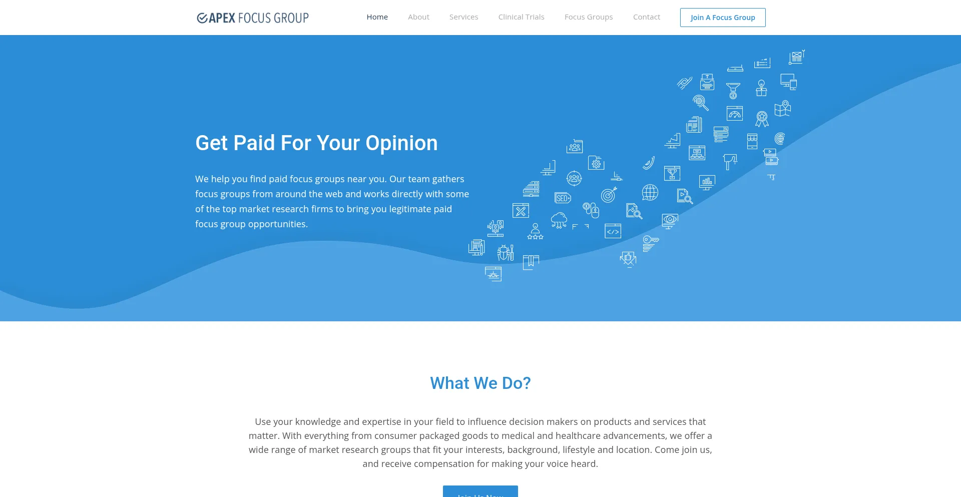 Website screenshot of Apexfocusgroup.com