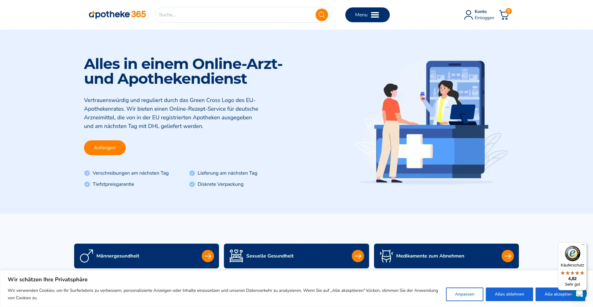 Apotheke365.de Screenshot
