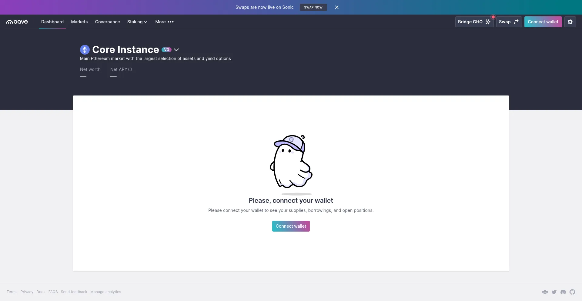 Website screenshot of App.aave.nffrf.pro