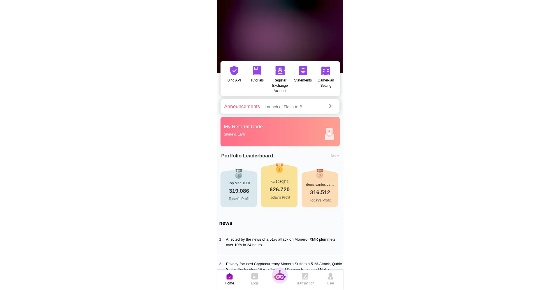 Website screenshot of App.cointech2u.com