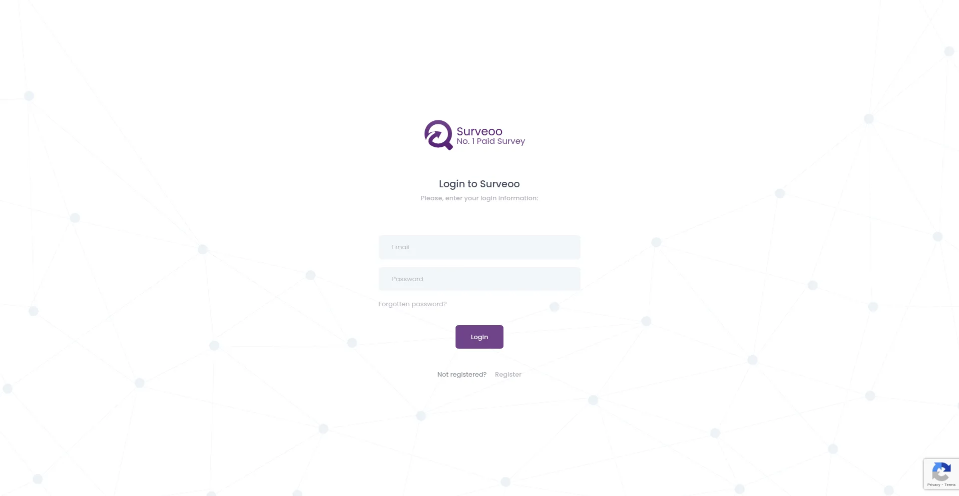 Website screenshot of App.surveoo.com