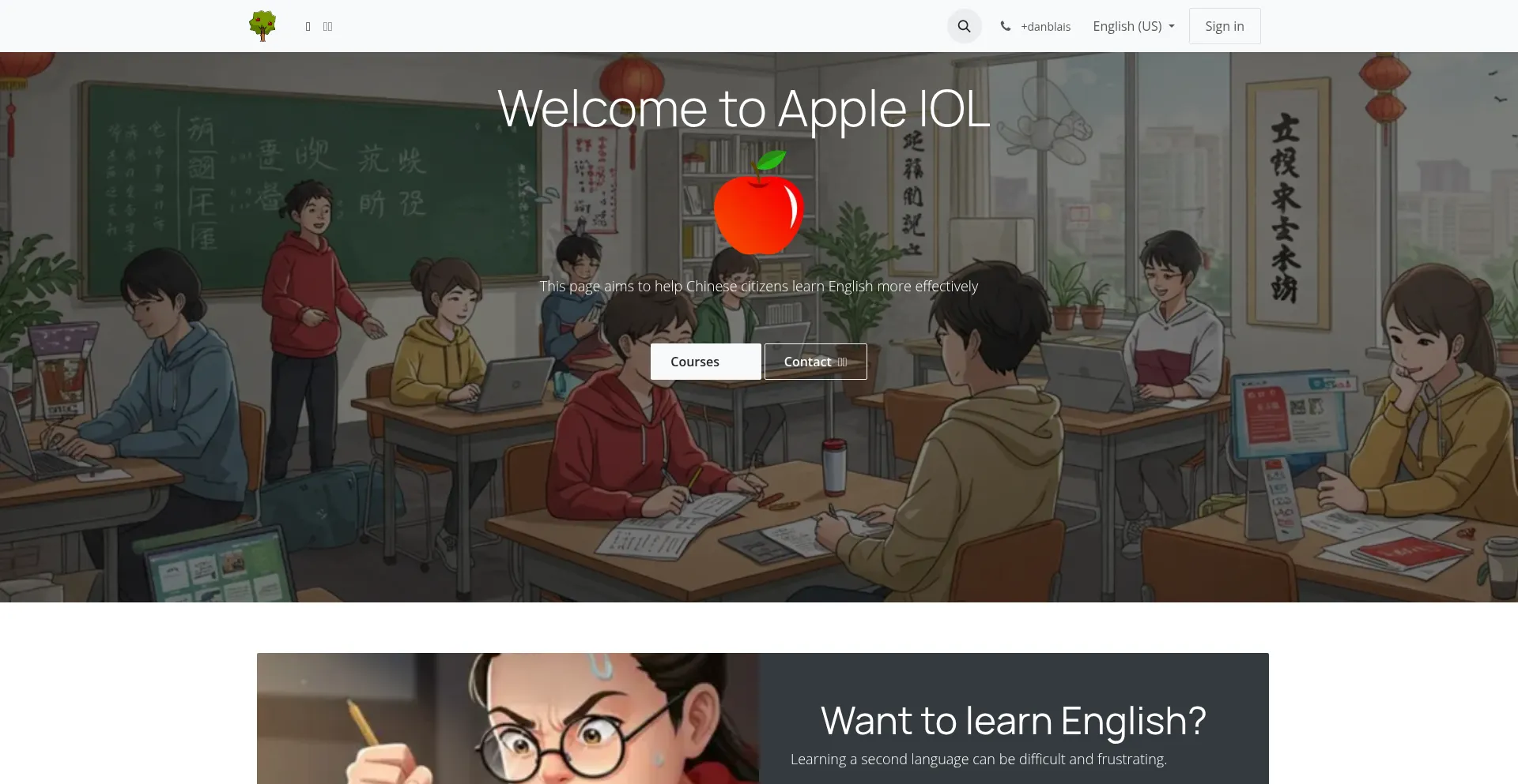 Website screenshot of Appleiol.com