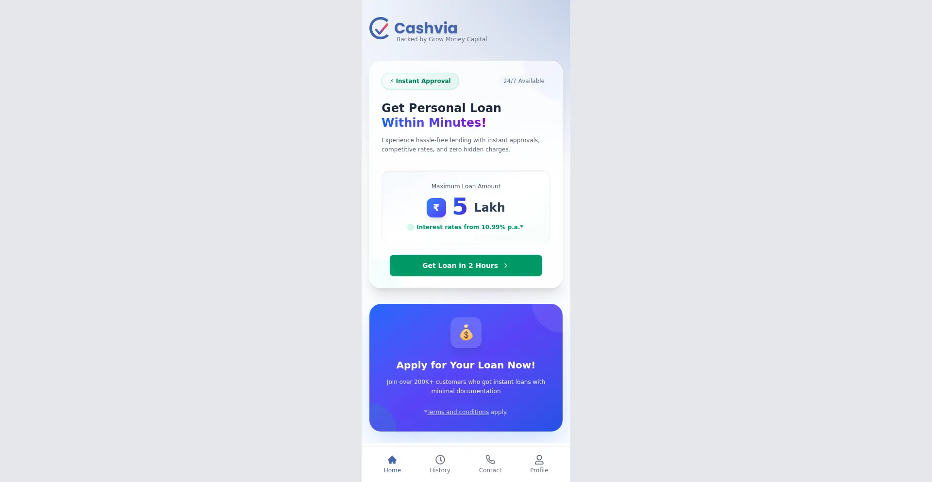 Applynow.cashvia.in