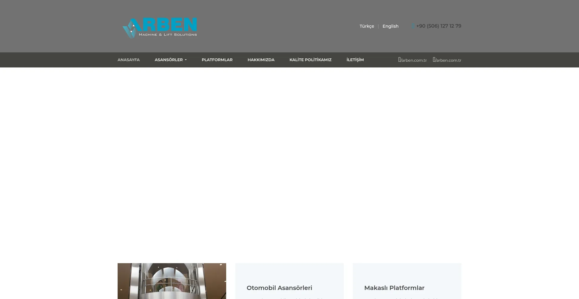 Website screenshot of Arben.com.tr