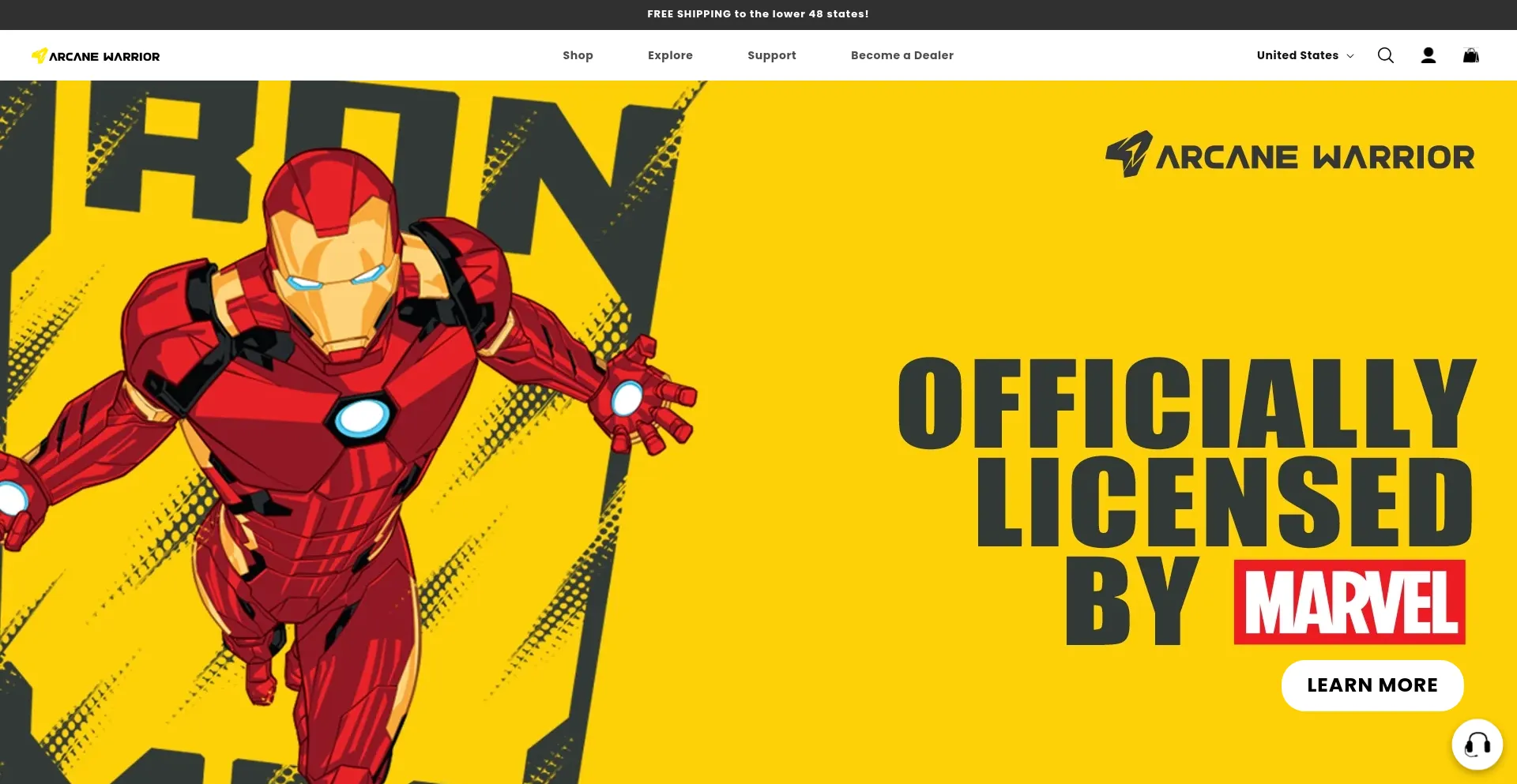 Website screenshot of Arcanewarrior.us
