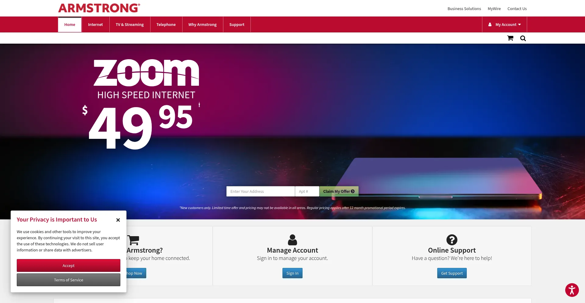 Armstrongonewire.com Screenshot