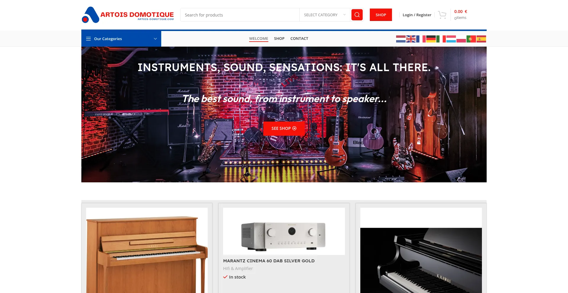 Website screenshot of Artois-domotique.com