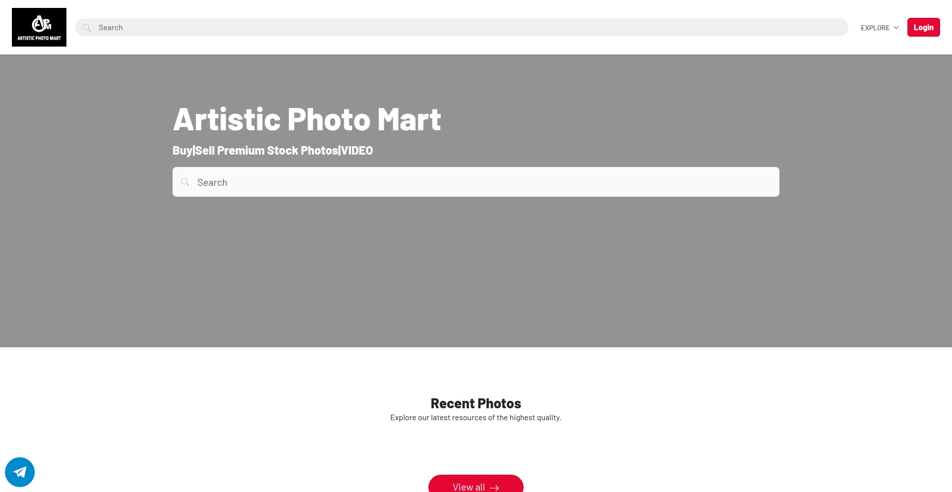 Website screenshot of Artphomart.com