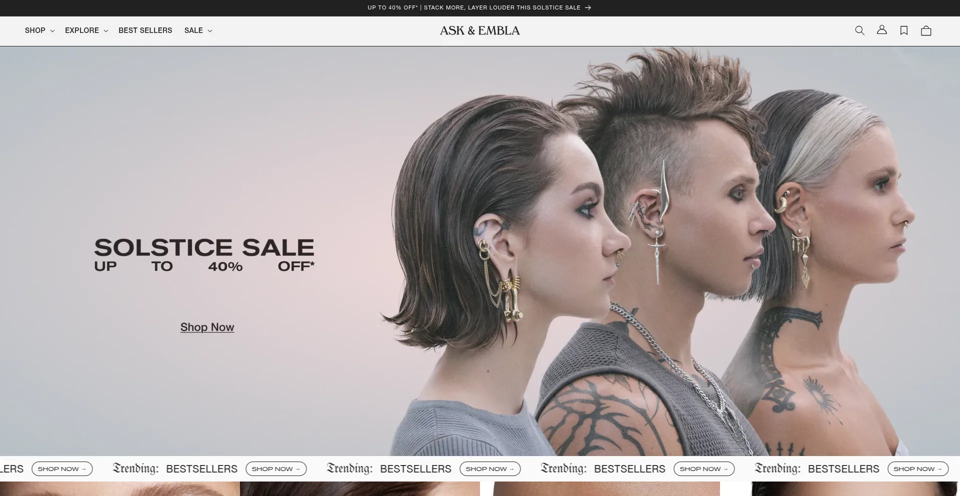 Website screenshot of Askandembla.net