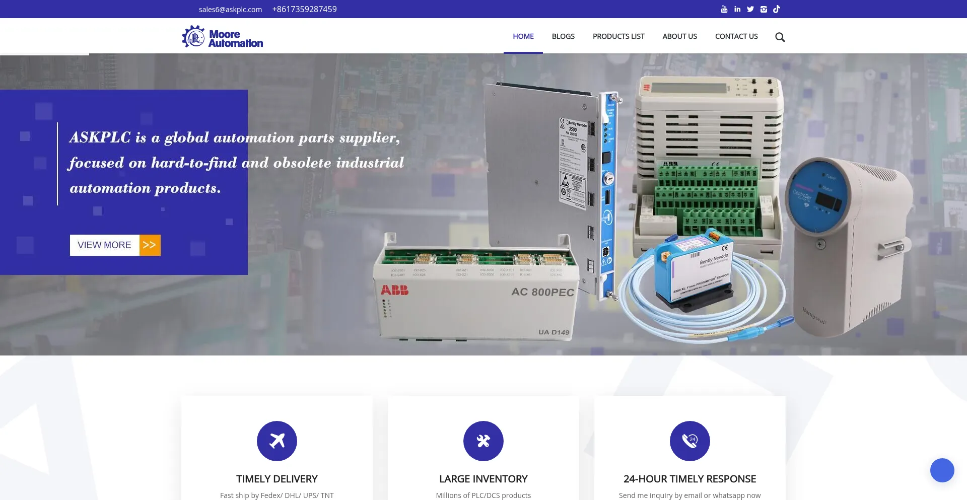 Website screenshot of Askplc.com