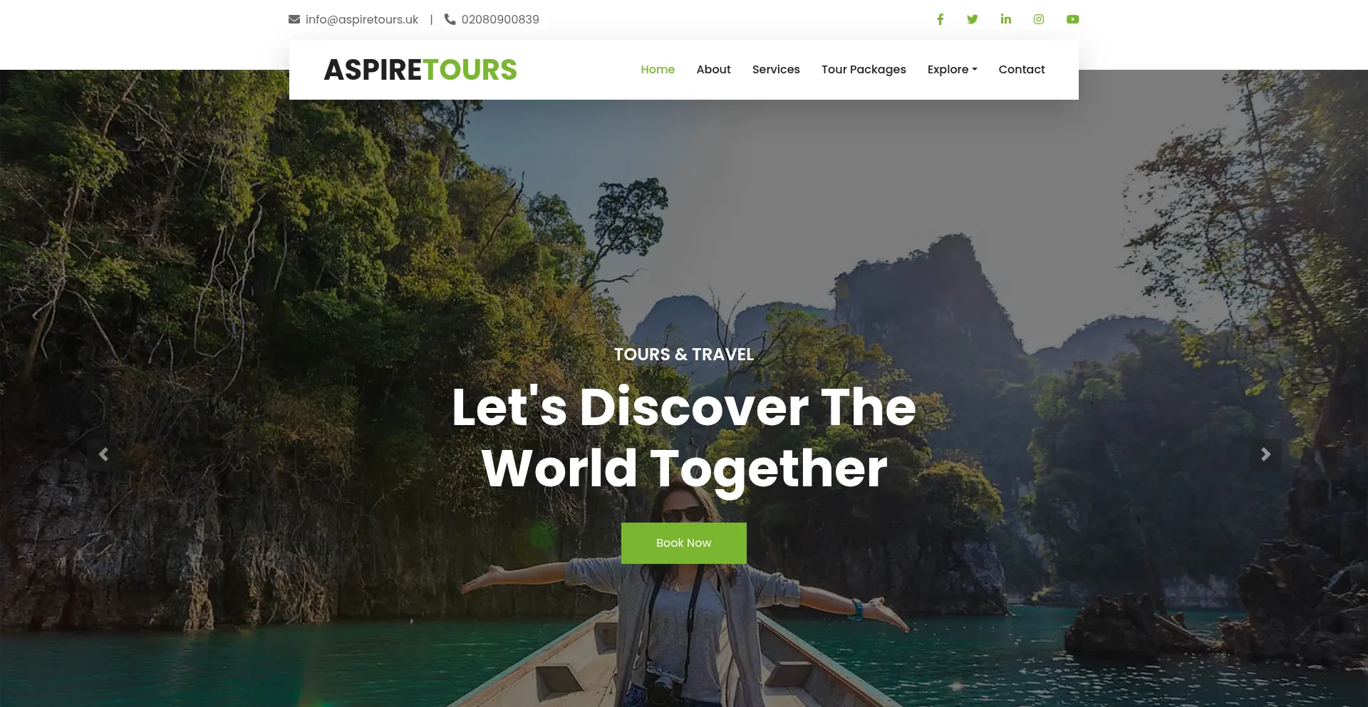 Aspiretours.uk Screenshot