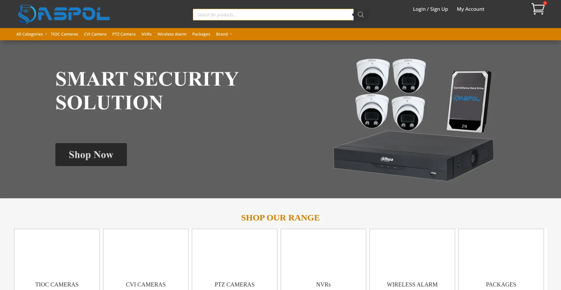 Website screenshot of Aspol.com.au