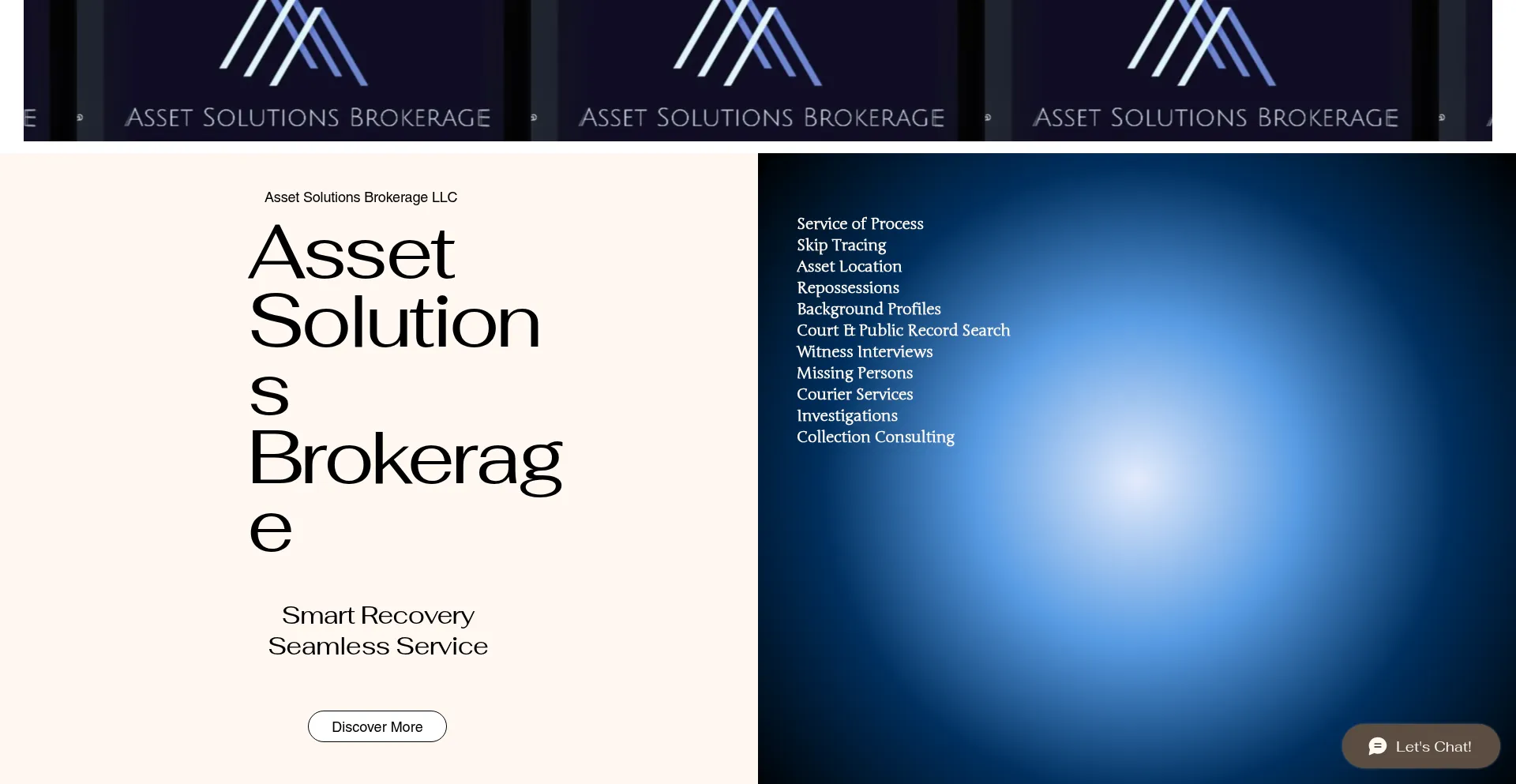 Website screenshot of Assetsolutionsbrokerage.com