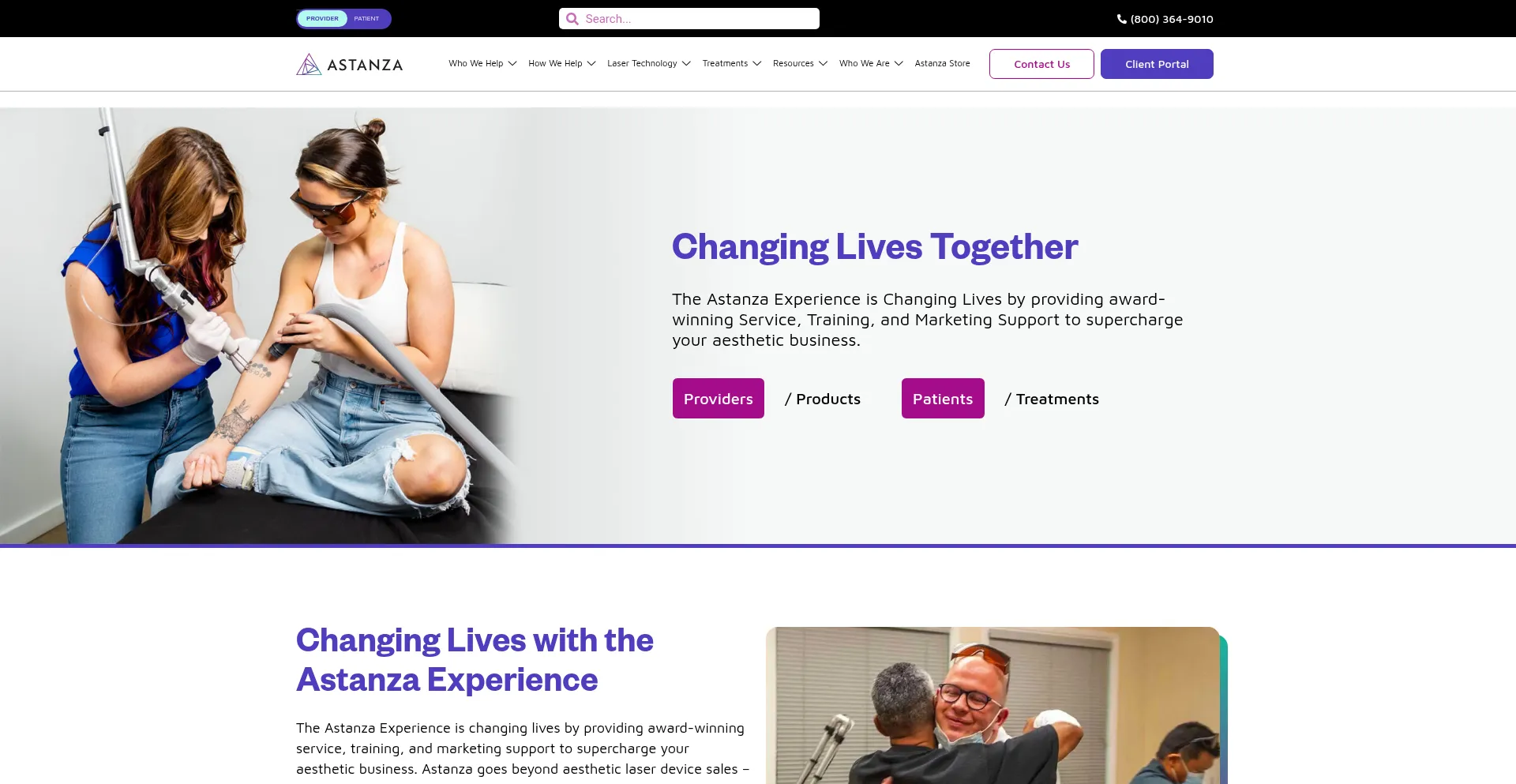 Website screenshot of Astanzalaser.com