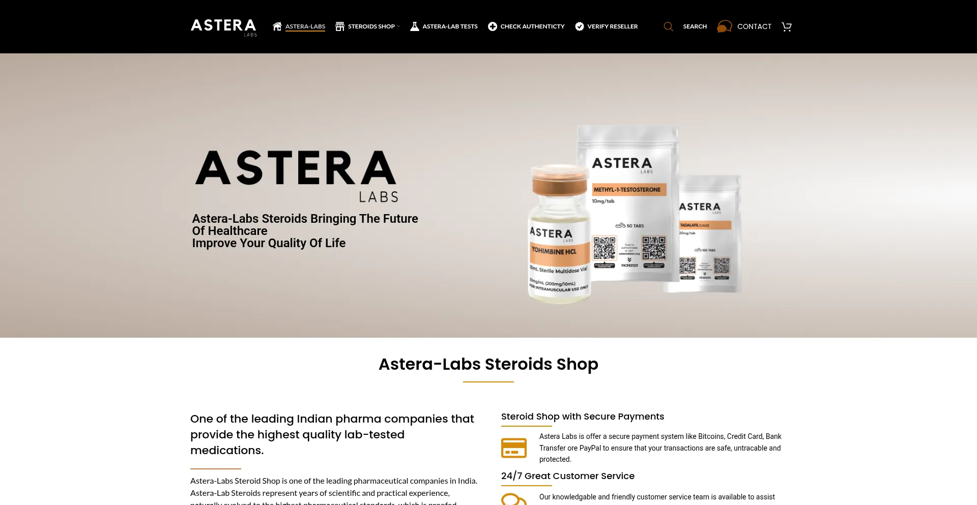 Website screenshot of Astera-labs.org
