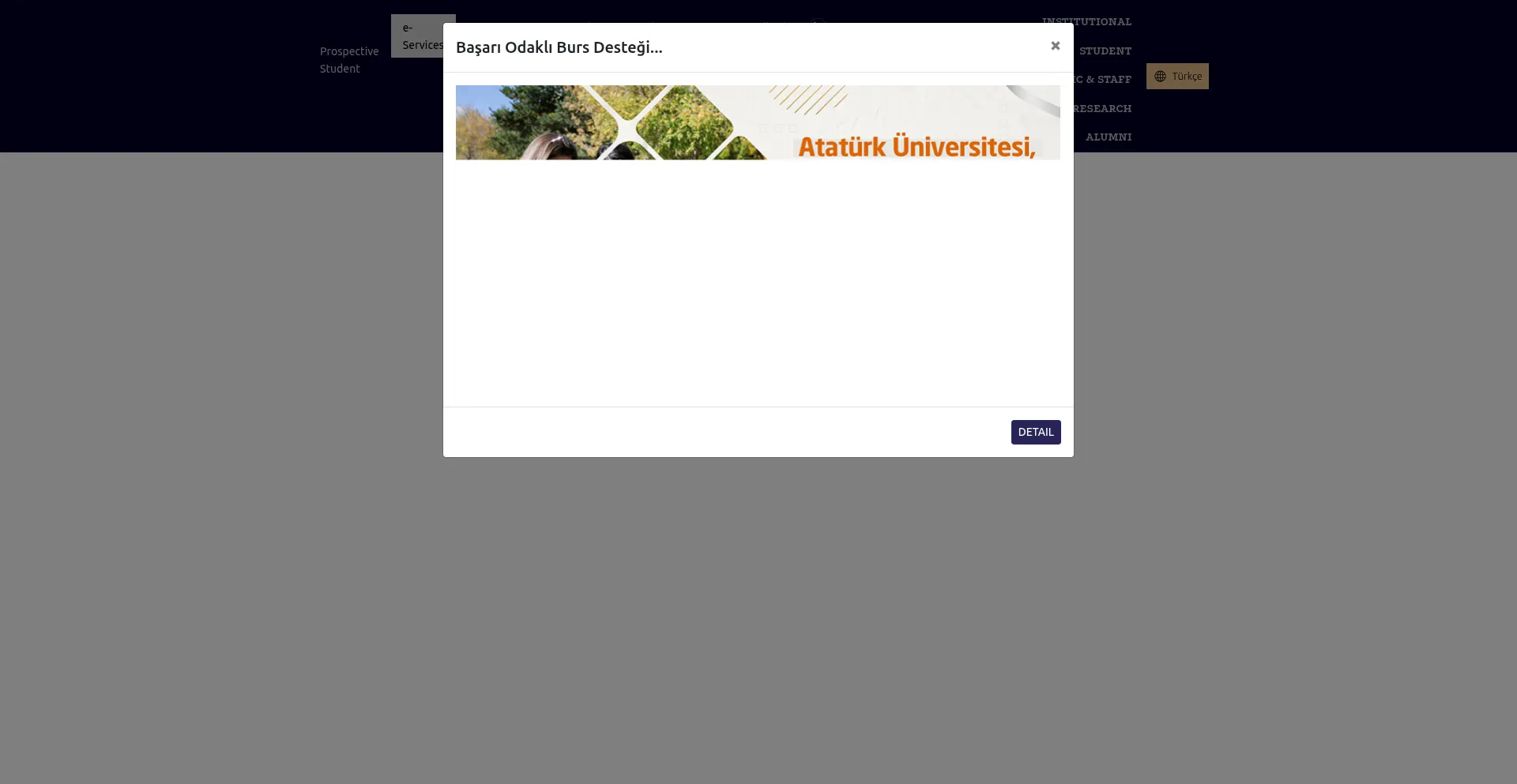 Website screenshot of Atauni.edu.tr
