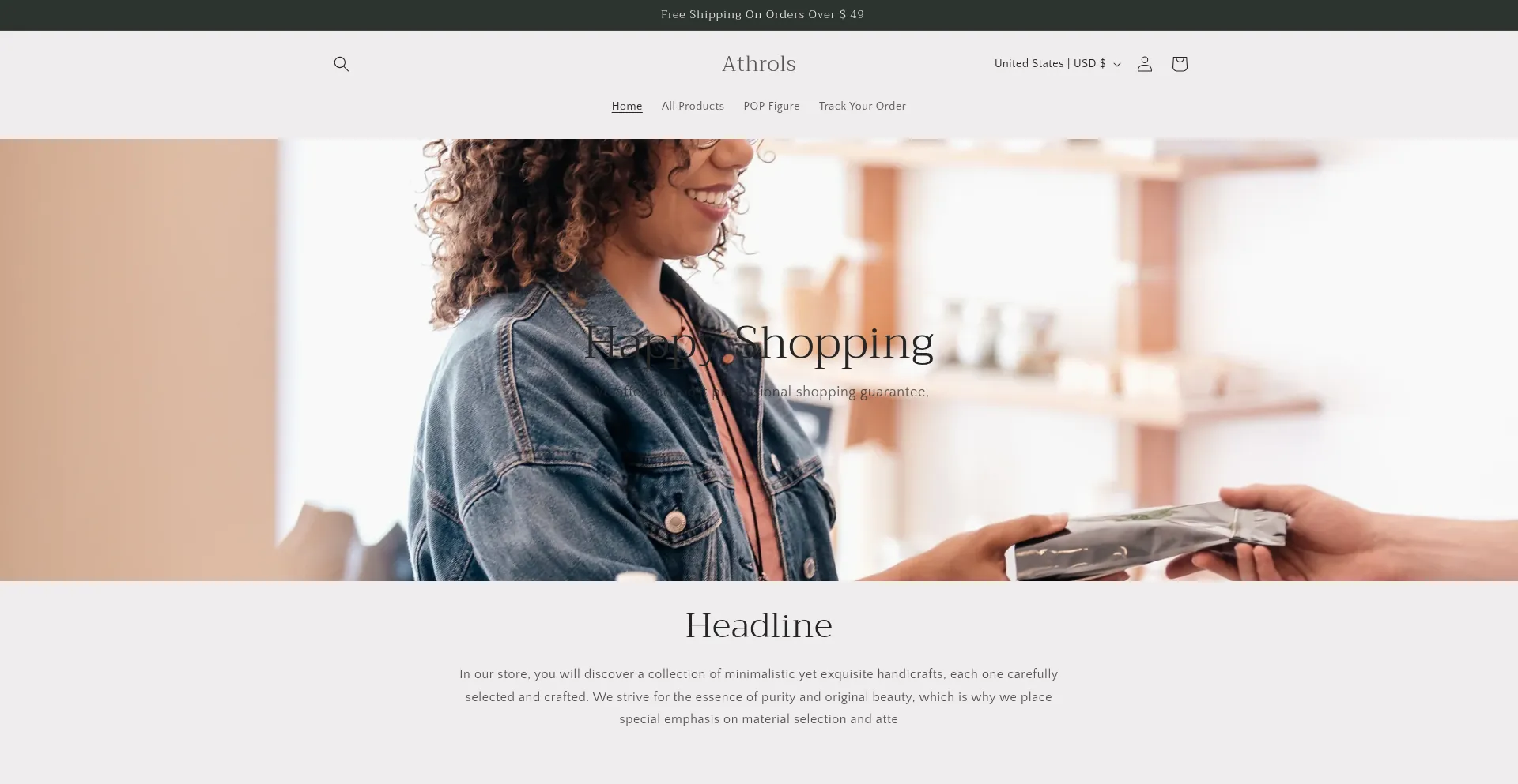 Website screenshot of Athrols.com